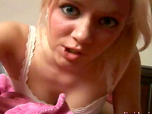 Ditzi Dani shows off her tits in fledgling solo clip