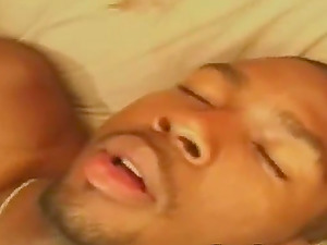 Cock-squeezing black faggot asshole fucked by a gorgeous black penis