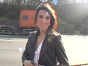 Eagerness in the Highway with a Dazzling First-timer Stunner in Public Point of view Vid