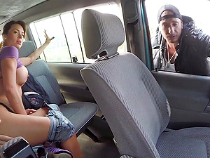 Hardcore fucking in back of the van with big butt Franceska Jaimes